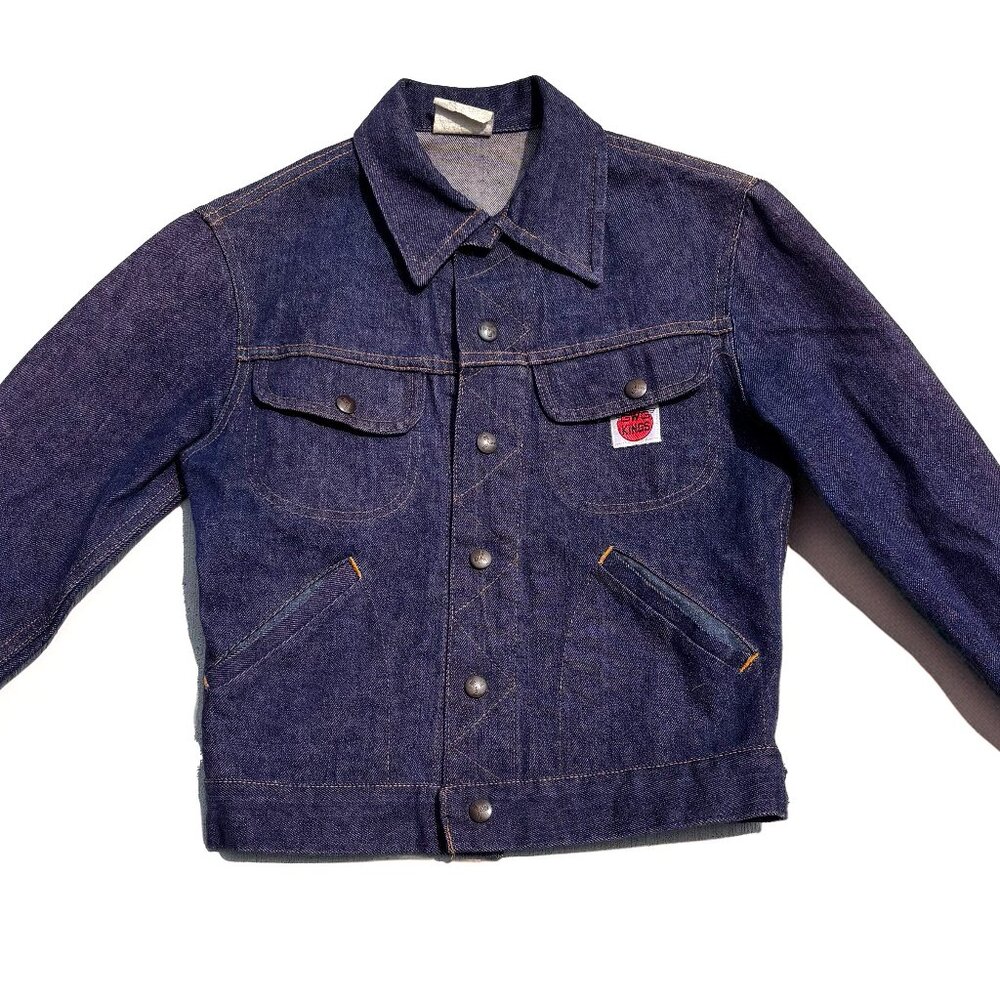 1960s GWG Kings Women's Jean Jacket Size Small Dark Denim Vintage